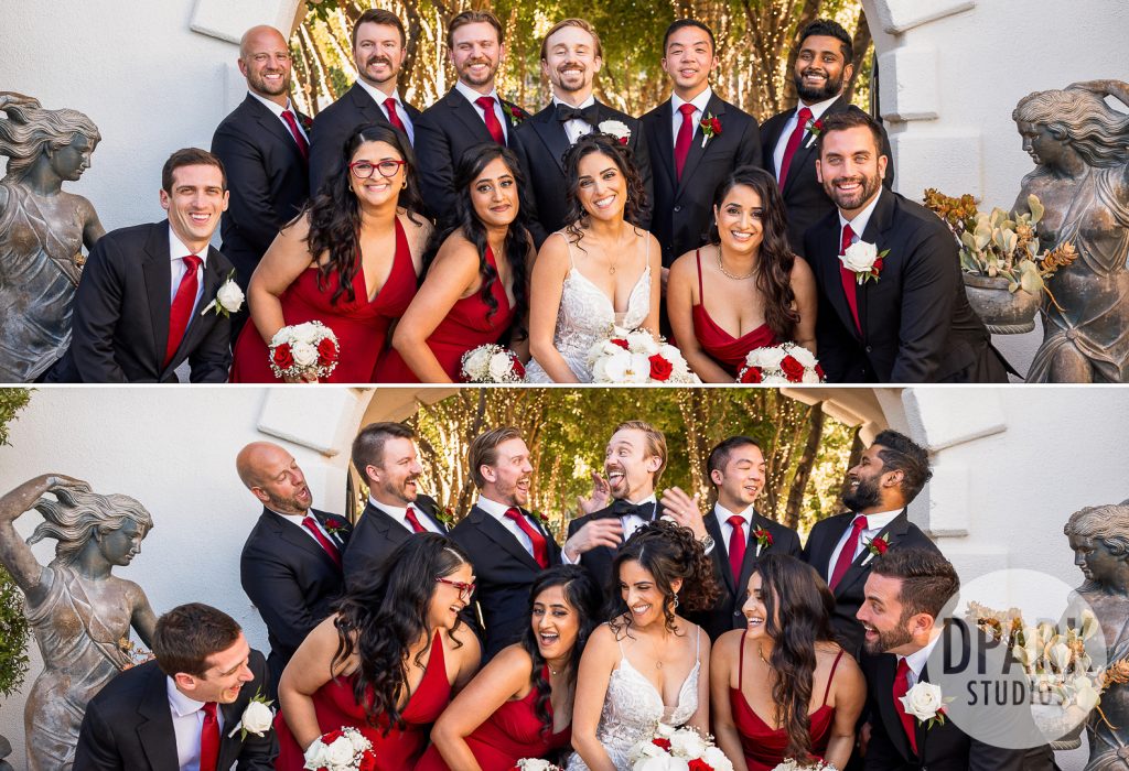 burgundy-red-magenta-bridal-party-photos