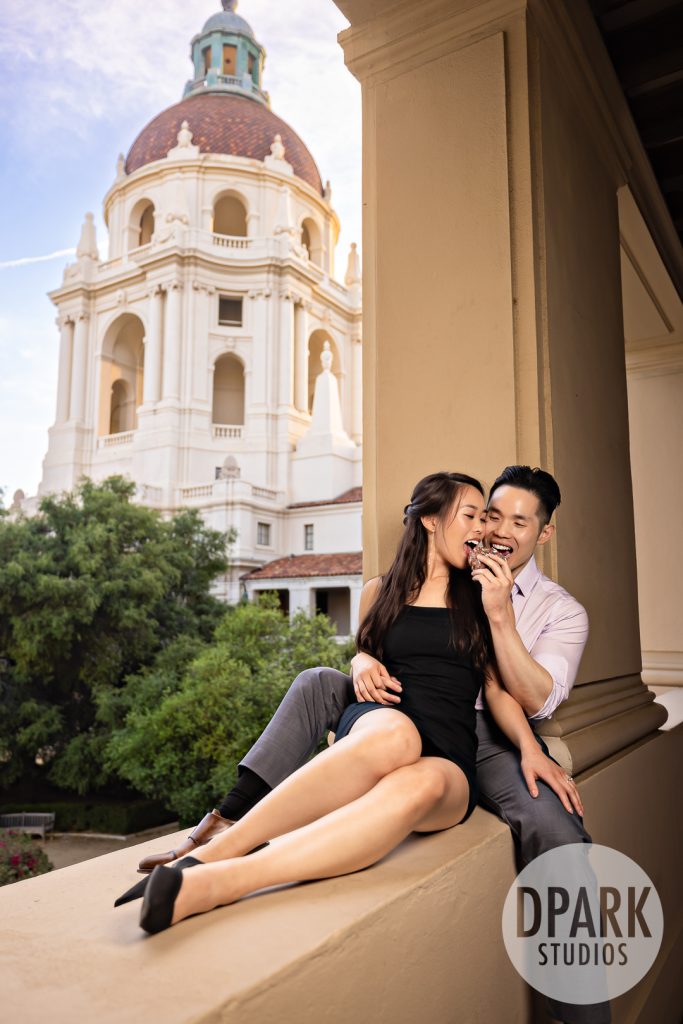 chinese-american-couple-pasadena-engagement-photo-donuts
