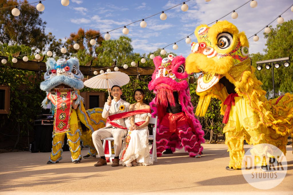 chinese lion dragon performance dance at wedding reception aliso viejo ca