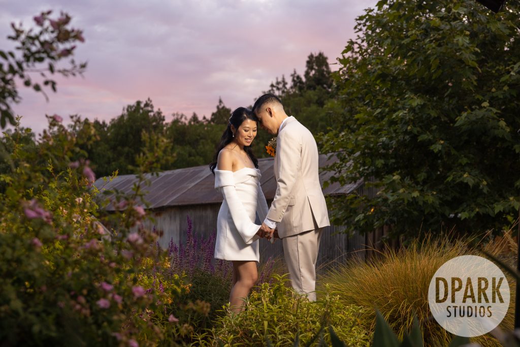Couple enjoying cake by Grace Catering at romantic farm reception with DJ Pierre of DJ Expressions
