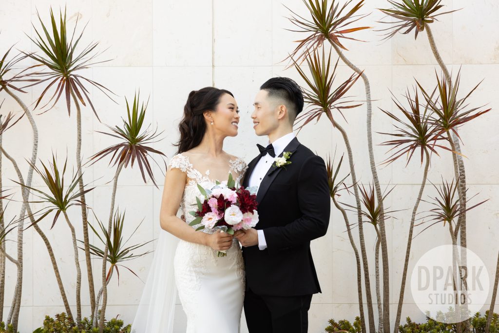 Bride’s hair by Rosie and makeup by Linda from Kathy Huynh Artistry