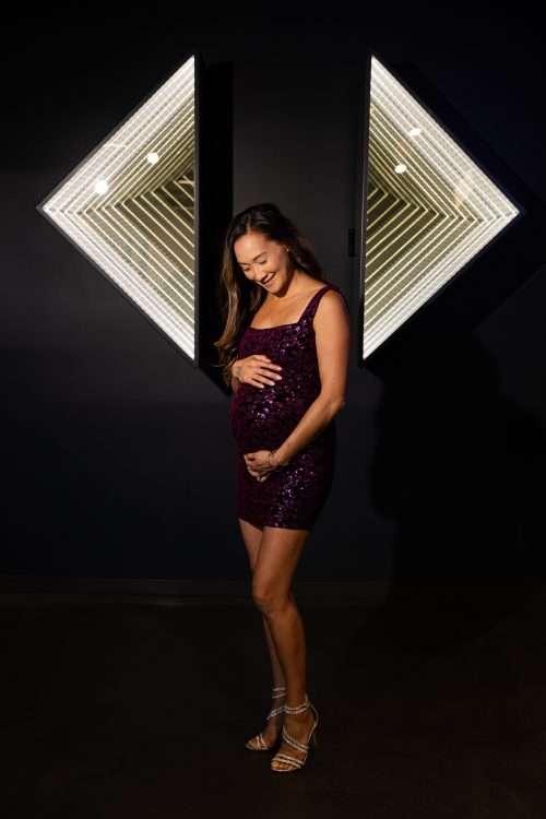 stylish modern glamorous editorial creative maternity photography